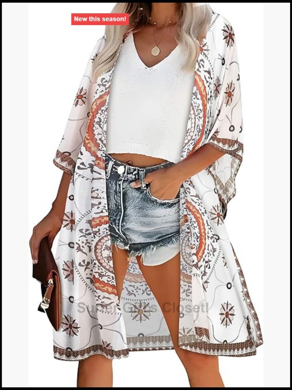 Women's Kimono Swimsuit Coverup Summer Beach Casual Loose Cardigan Open Front